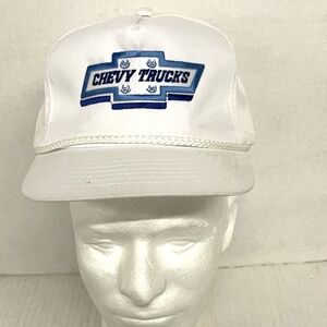 Vintage Chevy Trucks White Snapback Truckers Cap Hat